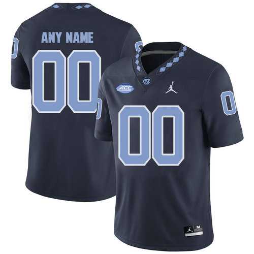 Men%27s North Carolina Tar Heels Customized Black College Football Jersey